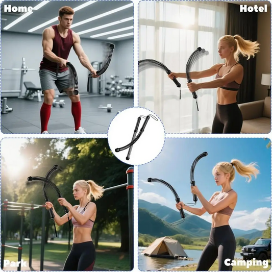 Adjustable Spring Body Workout Fitness Bar Trainer (1+1 Free)