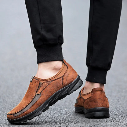 Men’s Handmade Retro Leather-Look Loafers