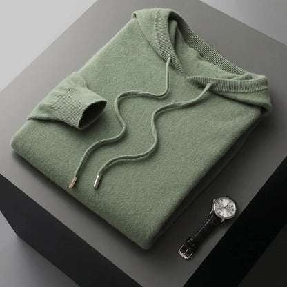 Men's Refined Hooded Knit Jumper