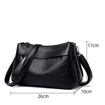 Women’s Natural Leather-look Everyday Shoulder Handbag