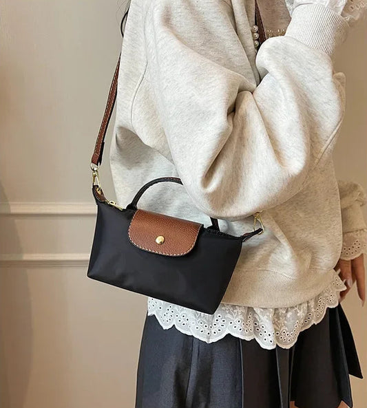 Women’s Mini Two-Tone Dumpling Crossbody Bag