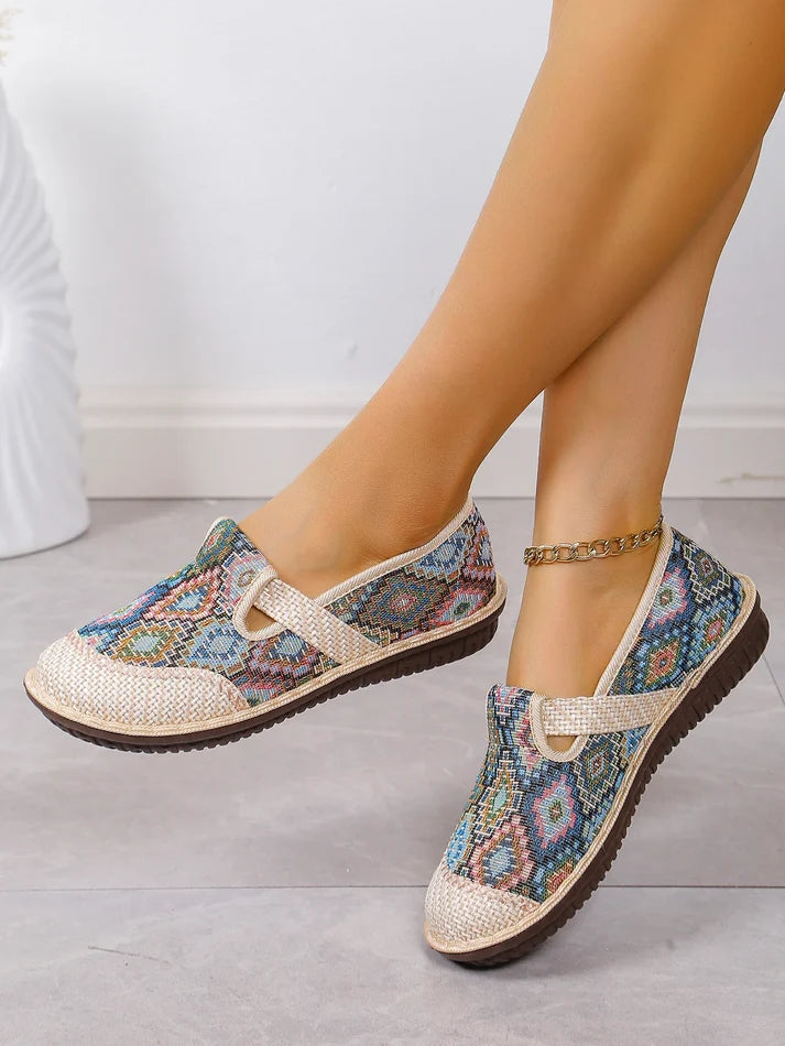 Women's Patterned Slip On Walking Trainers