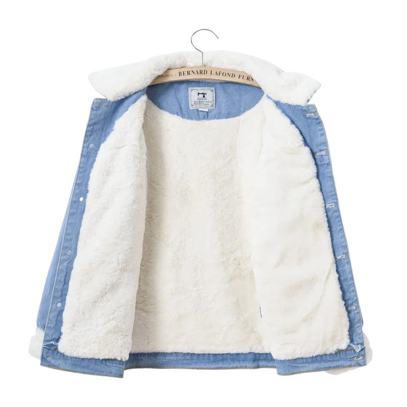 Women's Fleece-Lined Classic Denim Jacket