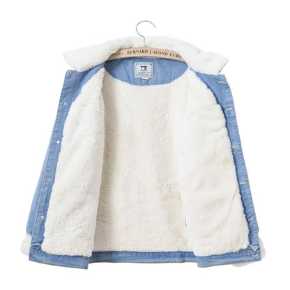 Women's Fleece-Lined Classic Denim Jacket