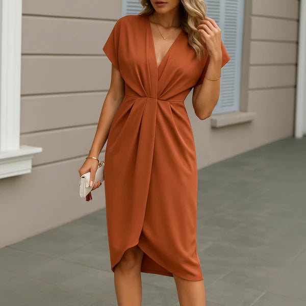 Women’s Graceful Wrap Midi Dress