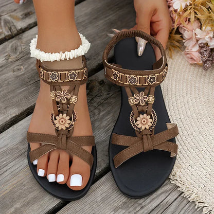 Women’s Floral Detail Flat Sandals