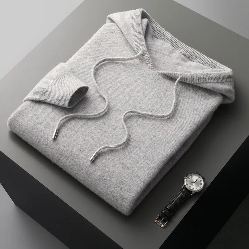 Men's Refined Hooded Knit Jumper