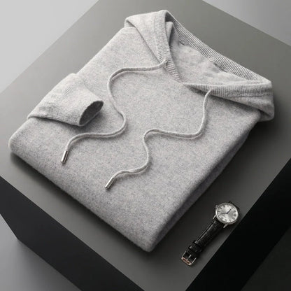 Men's Refined Hooded Knit Jumper