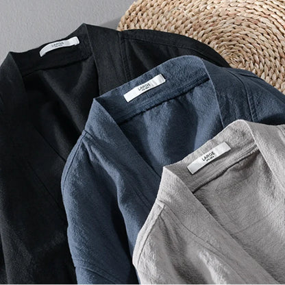 Men's Relaxed Open Front Kimono Jacket