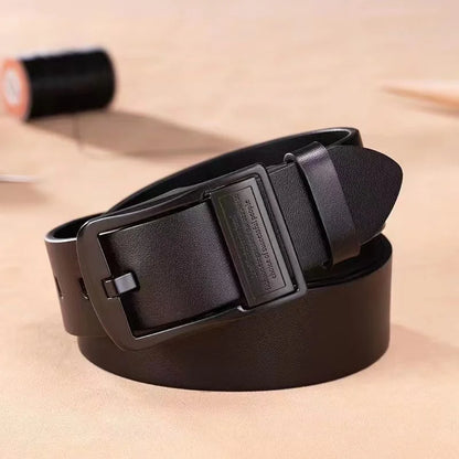 Men’s Classic Leather-Look Pin Buckle Belt