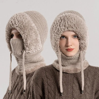 Women’s Fleece-Lined Thermal Knit 3-in-1 Hood