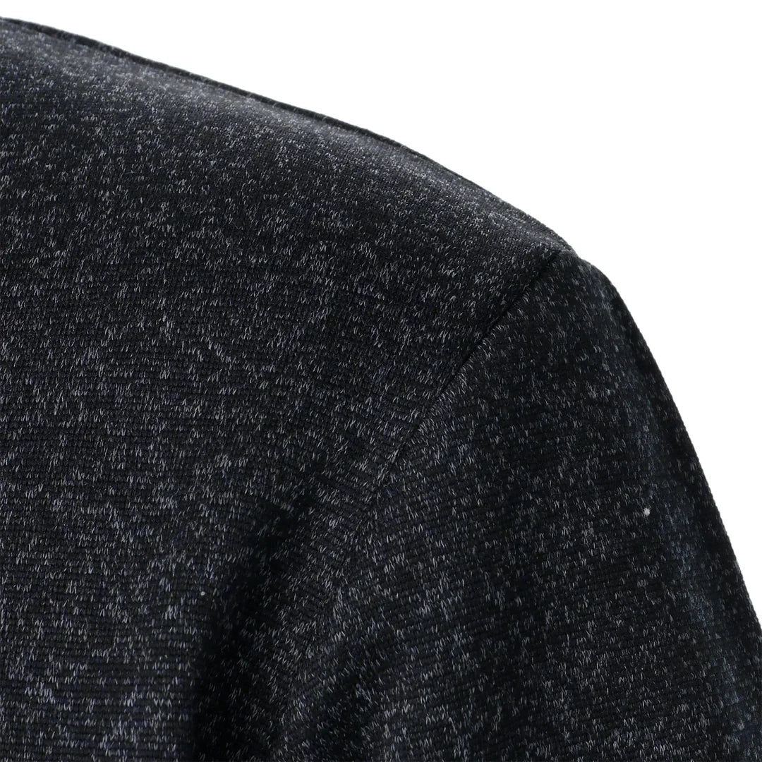 Modern Knit Button-Collar Sweater