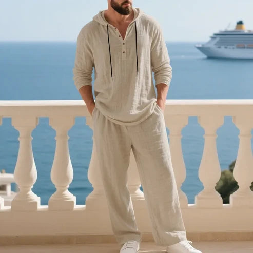 Men’s Hooded Linen Set