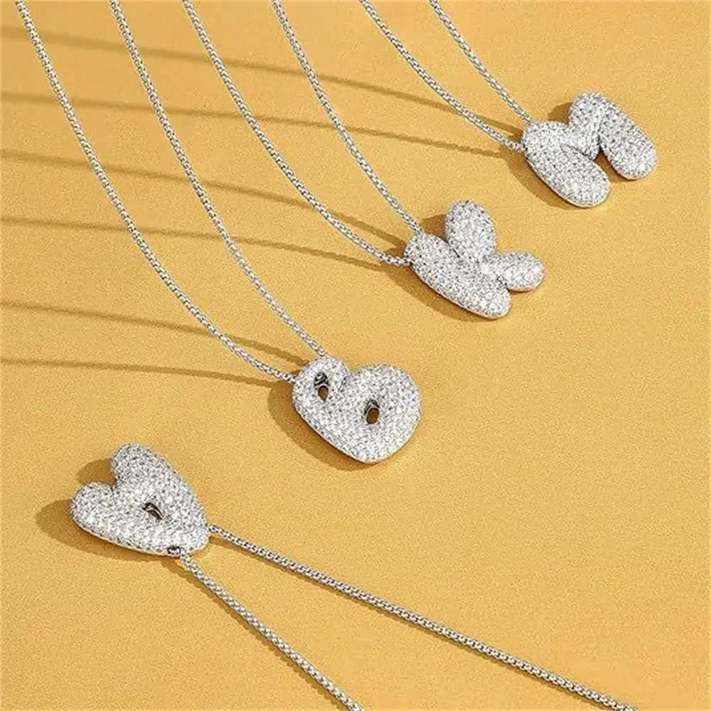 Waterproof 18K Gold Plated Bubble Initial Necklace