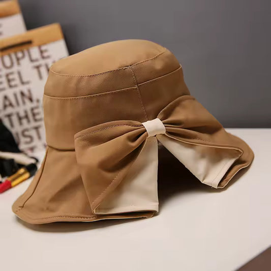 Women’s Rollable Wide Brim Bow Sun Hat