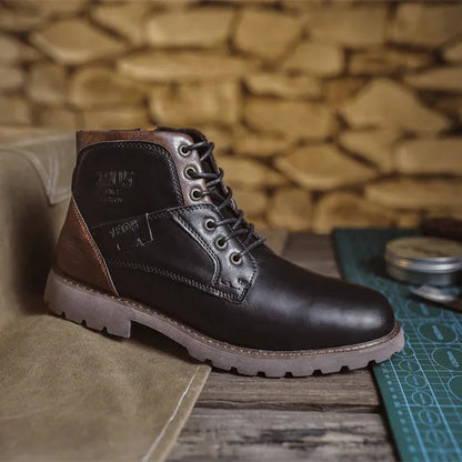 Men’s High-Quality Leather-Look Boots