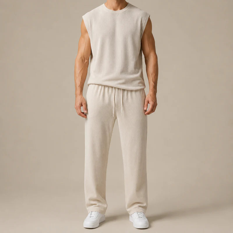 Men’s Sleeveless Knit Lounge Set