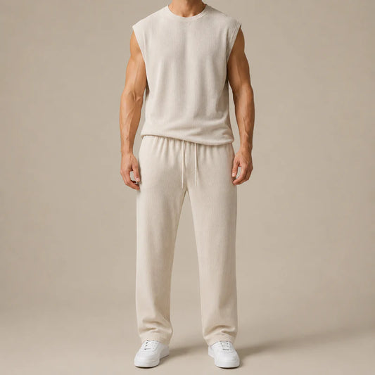 Men’s Sleeveless Knit Lounge Set