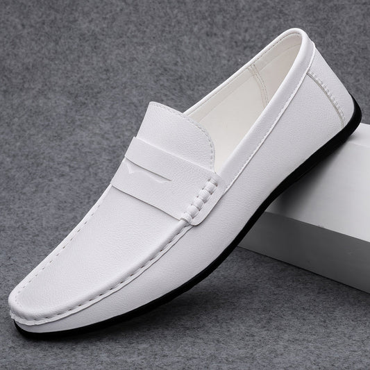 Men's Italian Leather-Look Loafers