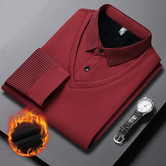 Men's Two-Piece Cuffed Knitted Shirt