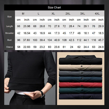 Men's Two-Piece Cuffed Knitted Shirt