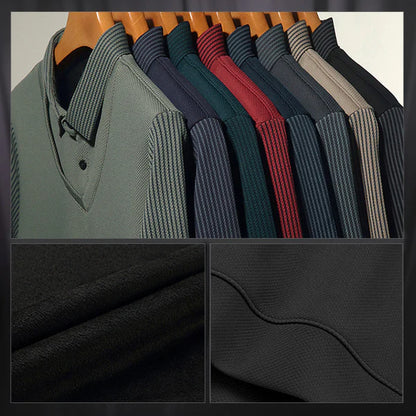 Men's Two-Piece Cuffed Knitted Shirt