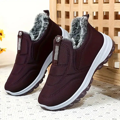 Women's Fleece-Lined Winter Boots – Thick Platform, Non-Slip Snow Shoes