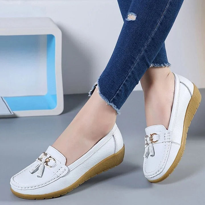 Women's Leather-Look Breathable Moccasins Shoes