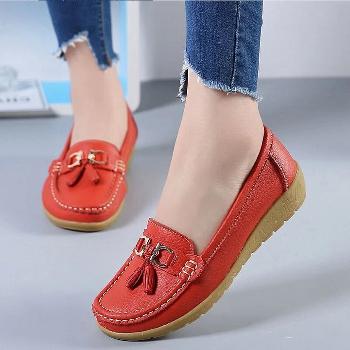 Women's Leather-Look Breathable Moccasins Shoes