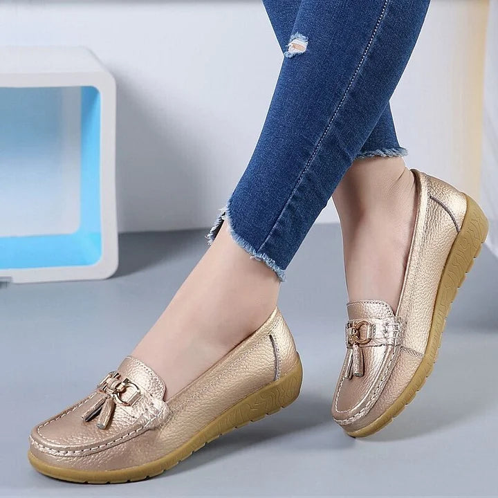 Women's Leather-Look Breathable Moccasins Shoes