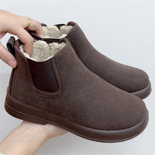 Women's Warm Cashmere-Like Flat Non-Slip Short Boots