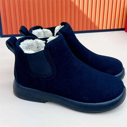 Women's Warm Cashmere-Like Flat Non-Slip Short Boots