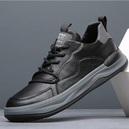 Men’s Leather-Look Cushioned Trainers