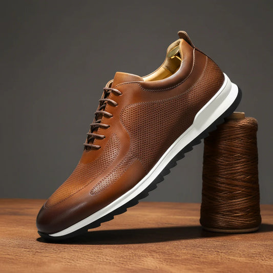 Men’s Italian-Leather Everyday Comfort Trainers