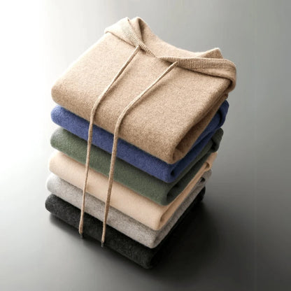 Men's Refined Hooded Knit Jumper