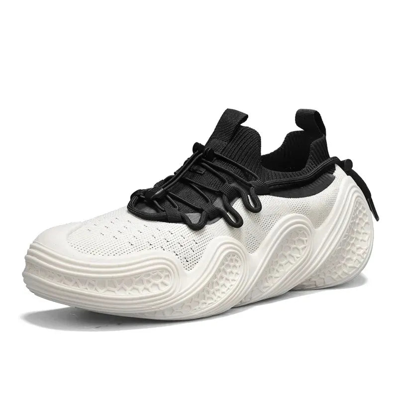 Men's Knit Lace Up Casual Trainers