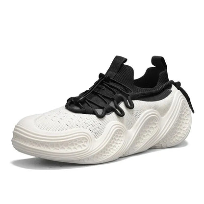 Men's Knit Lace Up Casual Trainers