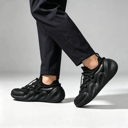 Men's Knit Lace Up Casual Trainers