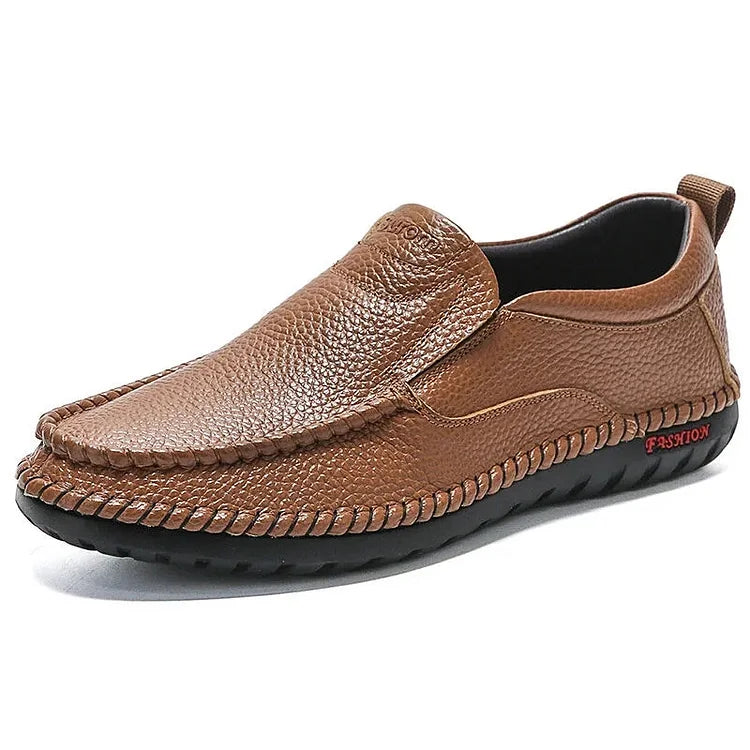 Men's Italian Leather-Look Loafers