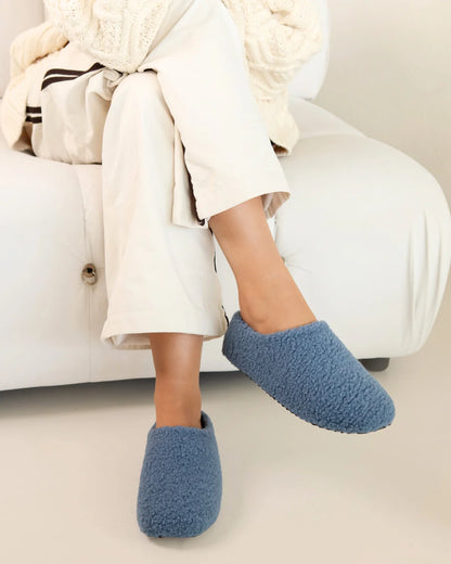 Cosy Sherpa Back Heel Slippers