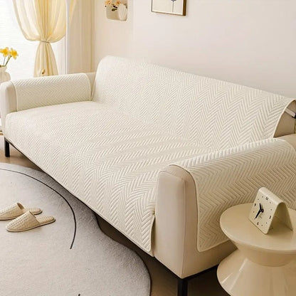 Ultrasonic Quilted Micro Cotton Sofa Protector Cover