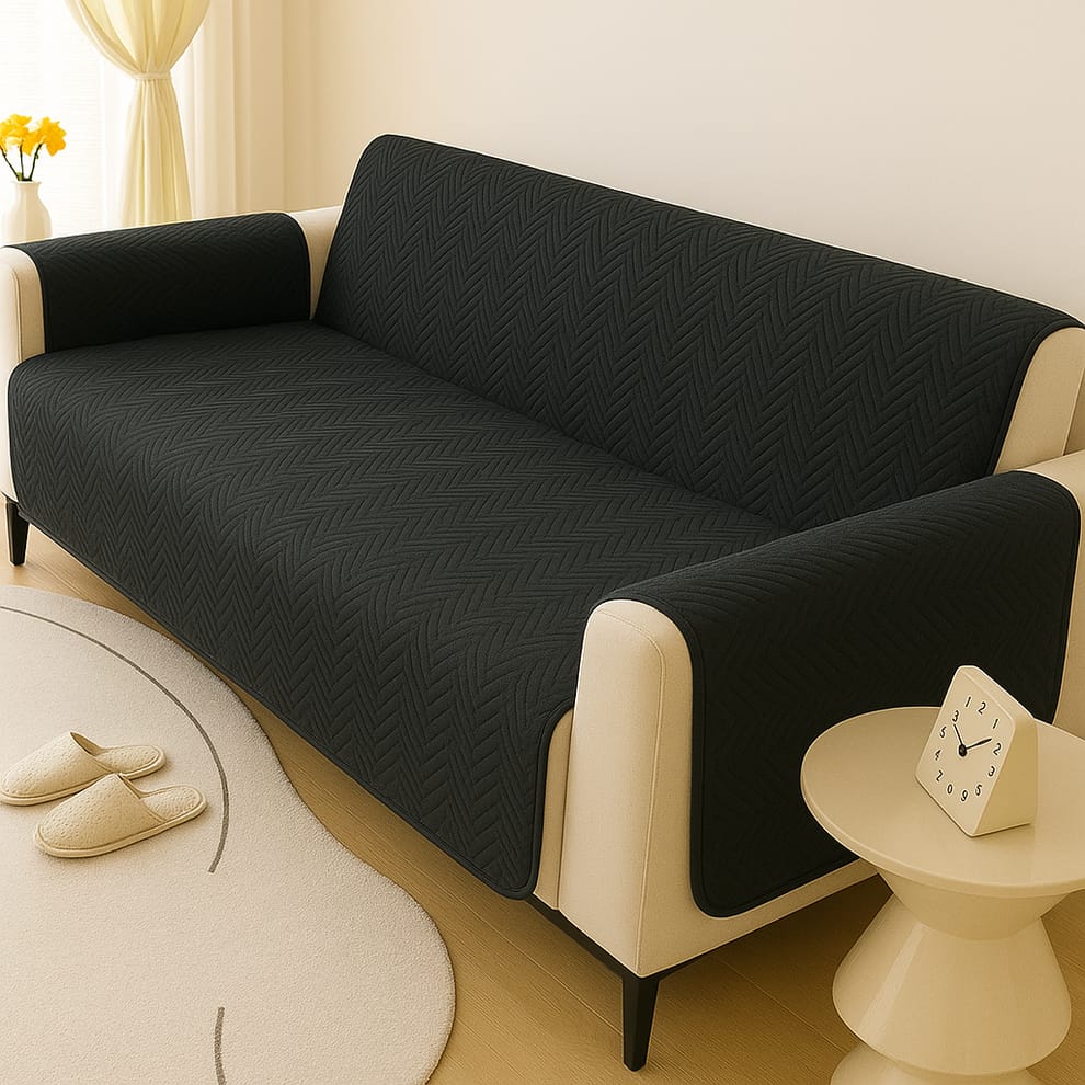 Ultrasonic Quilted Micro Cotton Sofa Protector Cover