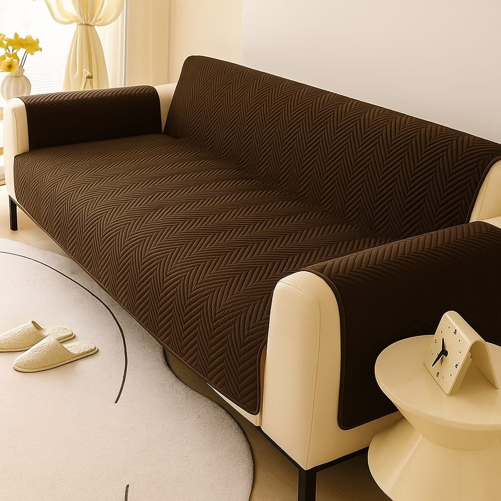 Ultrasonic Quilted Micro Cotton Sofa Protector Cover