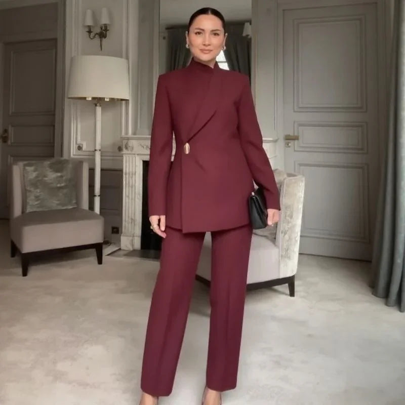 Women's Tailored Tunic and Trousers Set