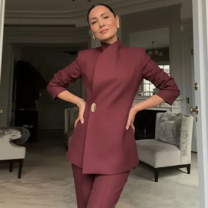 Women's Tailored Tunic and Trousers Set