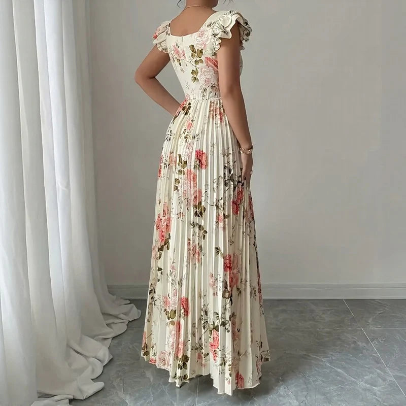 Women's Floral Pleated Dress