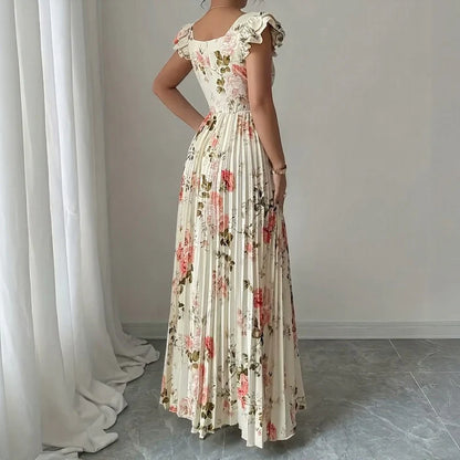 Women's Floral Pleated Dress