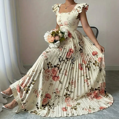 Women's Floral Pleated Dress