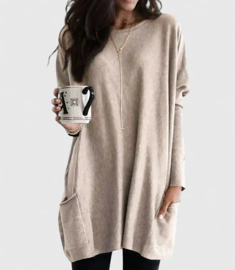 Women’s Soft Knit Pocket Tunic Top