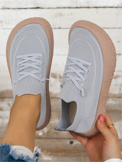 Women’s Knitted Lace-Up Trainers